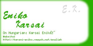 eniko karsai business card